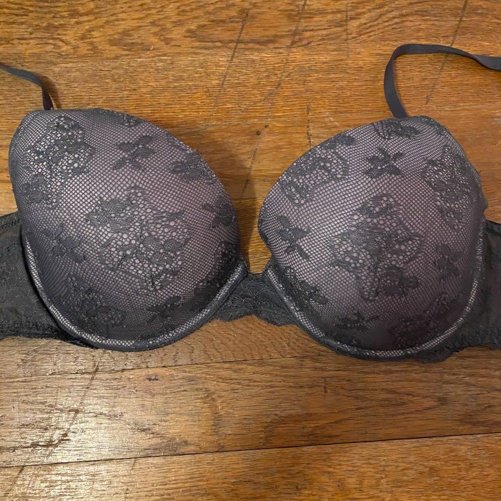 Victorias Secret Womens Full Coverage Bra Lace overlay cup Size 34DD